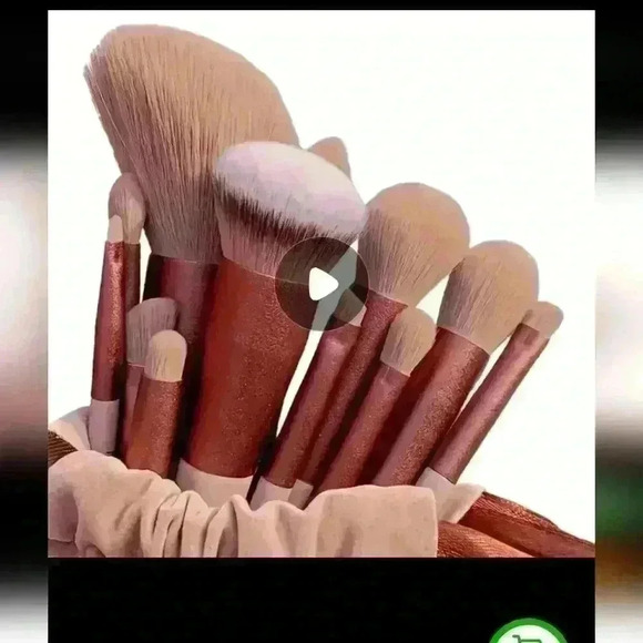Accessories - Brand new 13 piece makeup artist makeup brush set. brown chocolate color